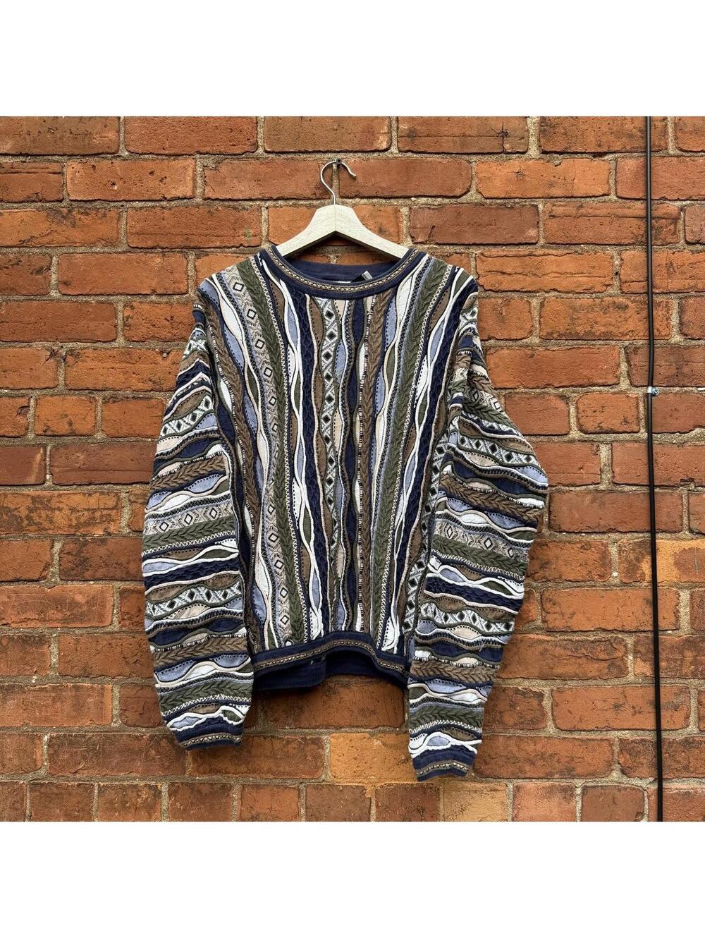 vintage tundra for bachrach coogi style 3D knit sweater